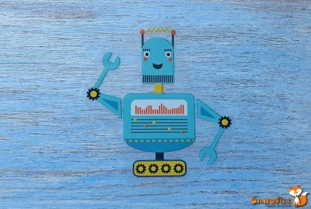 Термонаклейка "Роботы №7", 6 х 6.5 см, купить - БлагоЛис