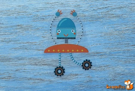 Термонаклейка "Роботы №9", 4.5 х 6 см, купить - БлагоЛис