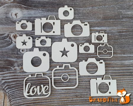 Набор "Фотоаппараты", 15 элементов, (от 2.5 до 4 см.), купить - БлагоЛис