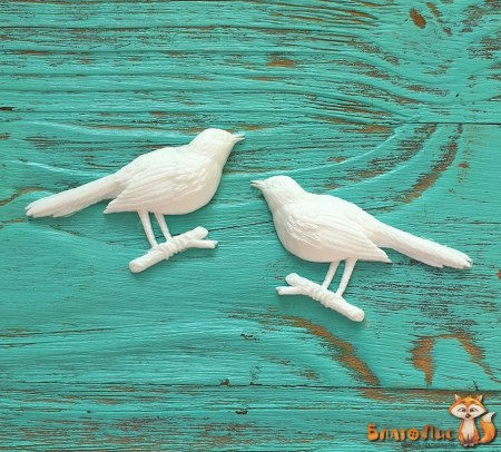 Фигурки из пластика "Соловьи", 2 элемента, 5 х 2,5 см, купить - БлагоЛис