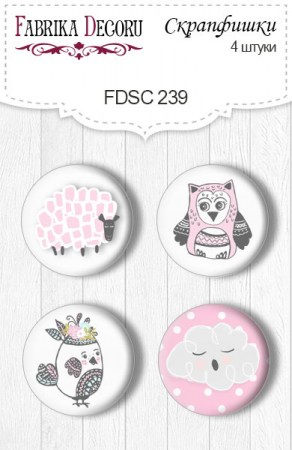 Набор скрап фишек, 4 шт. FDSC-239, ТМ Фабрика Декора  , купить - БлагоЛис