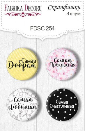 Набор скрап фишек, 4 шт. FDSC-254, ТМ Фабрика Декора   , купить - БлагоЛис