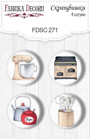 Набор скрап фишек, 4 шт. FDSC-271, ТМ Фабрика Декора  , купить - БлагоЛис