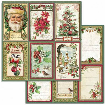 Набор двусторонней бумаги для скрапбукинга  CLASSIC CHRISTMAS 30,5 х 30,5 см, 190 гр, 12 двусторонних листов, Stamperia