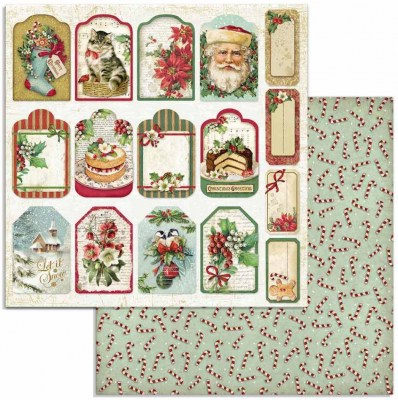 Набор двусторонней бумаги для скрапбукинга  CLASSIC CHRISTMAS 30,5 х 30,5 см, 190 гр, 12 двусторонних листов, Stamperia