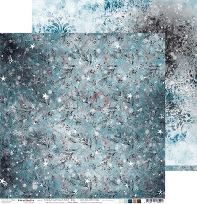 Набор двусторонней бумаги SNOWY WINTERLAND, 30,5 х 30,5 см, 6 листов + бонус, плотность 250 грамм, ТМ Craft O'Clock