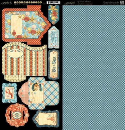 Стикеры "By the Sea" Tags & Pockets, 2 листа, TM Graphic 45 , купить - БлагоЛис