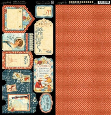Стикеры "By the Sea" Tags & Pockets, 2 листа, TM Graphic 45 