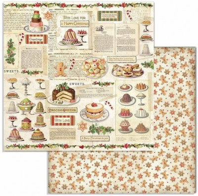 Набор двусторонней бумаги для скрапбукинга  CLASSIC CHRISTMAS 30,5 х 30,5 см, 190 гр, 12 двусторонних листов, Stamperia
