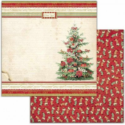 Набор двусторонней бумаги для скрапбукинга  CLASSIC CHRISTMAS 30,5 х 30,5 см, 190 гр, 12 двусторонних листов, Stamperia