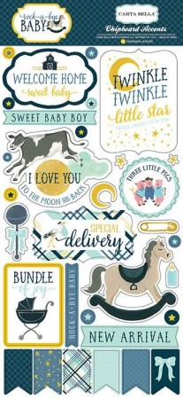 Набор чипборда "rock-a-bye BABY", ТМ Carta Bella, купить - БлагоЛис