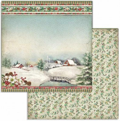 Набор двусторонней бумаги для скрапбукинга  CLASSIC CHRISTMAS 30,5 х 30,5 см, 190 гр, 12 двусторонних листов, Stamperia