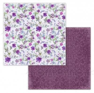 Набор двусторонней бумаги "Amethyst", 10 листов + 1 бонус, 30,5 х 30,5 см, 190 г, ТМ Summer Studio