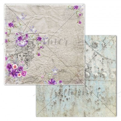 Набор двусторонней бумаги "Amethyst", 10 листов + 1 бонус, 30,5 х 30,5 см, 190 г, ТМ Summer Studio