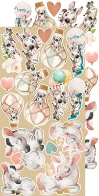 1/2 Набора бумаги для вырезания MY SWEET TREASURE, 15,5 х 30,5 см, 9 двусторонних листов, плотность 250 грамм, ТМ Craft O'Clock