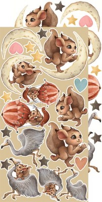 1/2 Набора бумаги для вырезания MY SWEET TREASURE, 15,5 х 30,5 см, 9 двусторонних листов, плотность 250 грамм, ТМ Craft O'Clock