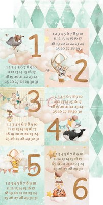 1/2 Набора бумаги для вырезания MY SWEET TREASUR, 15,5 х 30,5 см, 9 двусторонних листов, плотность 250 грамм, ТМ Craft O'Clock