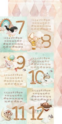 1/2 Набора бумаги для вырезания MY SWEET TREASUR, 15,5 х 30,5 см, 9 двусторонних листов, плотность 250 грамм, ТМ Craft O'Clock