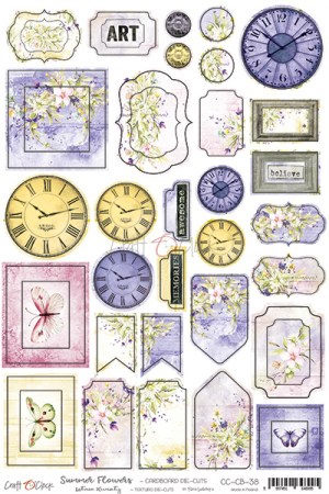 Вырубка из чипборда SUMMER FLOWERS, 20х30 см, ТМ Craft O'Clock, купить - БлагоЛис