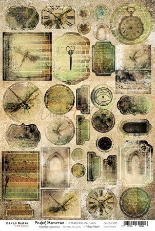 Вырубка из чипборда FADED MEMORIES, 20х30 см, ТМ Craft O'Clock, купить - БлагоЛис