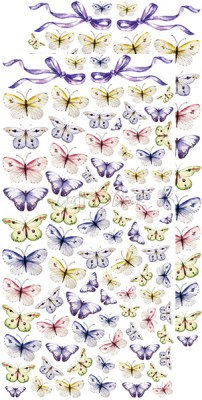 1/2 Набора бумаги для вырезания SUMMER FLOWERS, 15,5 х 30,5 см, 6 двусторонних листов, плотность 250 грамм, ТМ Craft O'Clock
