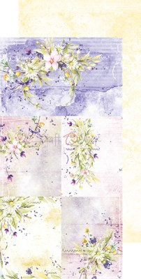 1/2 Набора бумаги для вырезания SUMMER FLOWERS, 15,5 х 30,5 см, 6 двусторонних листов, плотность 250 грамм, ТМ Craft O'Clock