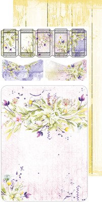1/2 Набора бумаги для вырезания SUMMER FLOWERS, 15,5 х 30,5 см, 6 двусторонних листов, плотность 250 грамм, ТМ Craft O'Clock