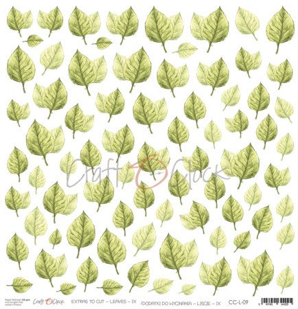 Лист с элементами для вырезания LEAVES-9, 30,5 х 30,5 см, плотность 250 грамм, ТМ Craft O'Clock, купить - БлагоЛис