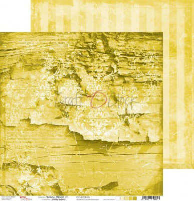 Набор фоновой бумаги YELLOW MOOD, 30,5 х 30,5 см, 6 двусторонних листов + бонус, плотность 250 грамм, ТМ Craft O'Clock