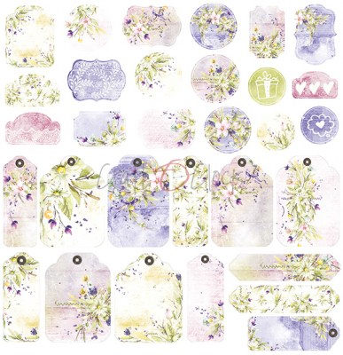 Набор двусторонней бумаги SUMMER FLOWERS, 30,5 х 30,5 см, 6 листов + бонус, плотность 250 грамм, ТМ Craft O'Clock