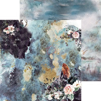 1/3 Набора бумаги A TWINKLE OF SUNRISE, 15,3 х 15,3 см, 6 двусторонних листов, плотность 250 грамм, ТМ Craft O'Clock