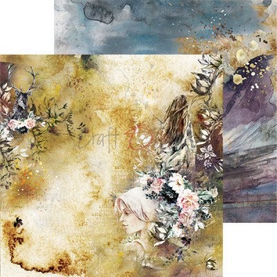 1/3 Набора бумаги A TWINKLE OF SUNRISE, 15,3 х 15,3 см, 6 двусторонних листов, плотность 250 грамм, ТМ Craft O'Clock