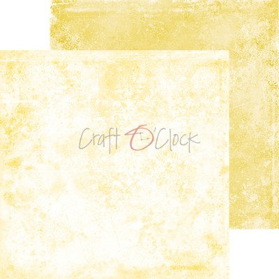 1/4 Набора фоновой бумаги YELLOW MOOD, 20,3 х 20,3 см, 6 двусторонних листов, плотность 190 грамм, ТМ Craft O'Clock