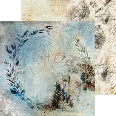1/3 Набора бумаги HOURS OF LONGING, 20,3 х 20,3 см, 5 двусторонних листов + бонус, плотность 190 грамм, ТМ Craft O'Clock