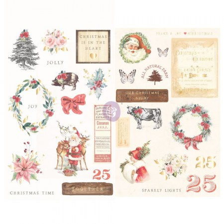 Набор чипборда с фольгированием Christmas in the country, 29 элементов, ТМ Prima Marketing , купить - БлагоЛис