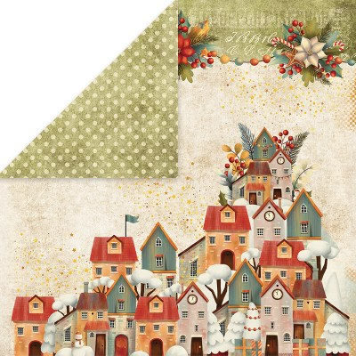 Набор бумаги Colors of Christmas, 30 х 30 см, 12 двусторонних листов, плотность 250 грамм, ТМ Craft & You Design