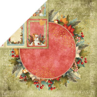 Набор бумаги Colors of Christmas, 30 х 30 см, 12 двусторонних листов, плотность 250 грамм, ТМ Craft & You Design