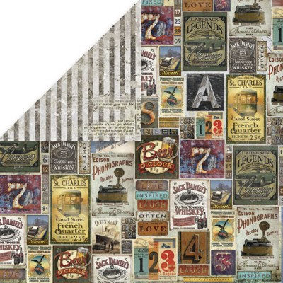 Набор бумаги Vintage Man, 30 х 30 см, 12 двусторонних листов, плотность 200 грамм, ТМ Craft & You Design