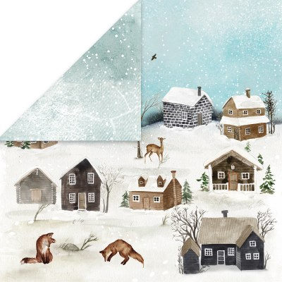 Набор бумаги Winter Holiday, 15 х 15 см, 24 двусторонних листа, плотность 250 грамм, ТМ Craft & You Design
