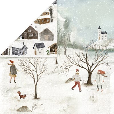 Набор бумаги Winter Holiday, 15 х 15 см, 24 двусторонних листа, плотность 250 грамм, ТМ Craft & You Design