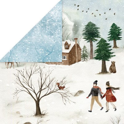 Набор бумаги Winter Holiday, 15 х 15 см, 24 двусторонних листа, плотность 250 грамм, ТМ Craft & You Design