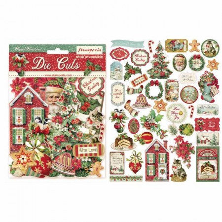 Набор высечек из чипборда Classic Christmas, Stamperia  , купить - БлагоЛис