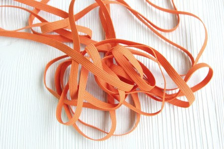 Резинка для блокнотов плоская, 6 мм, оранжевая, 1 ярд (90 см), Чехия, купить - БлагоЛис