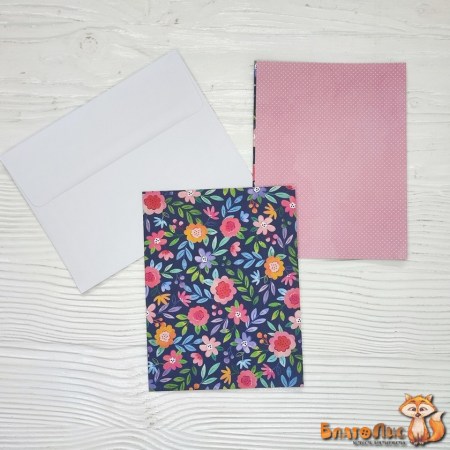 Набор открытка с конвертом "Весна", 10.5х14 см., коллекция "Bloom street", ТМ Pink Paislee, купить - БлагоЛис