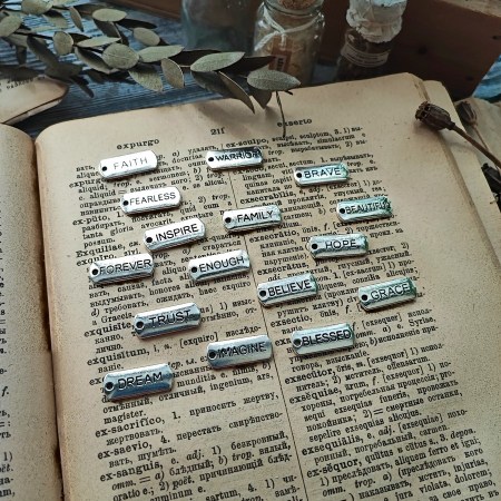 Набор металлических подвесок, "Важные слова", 16 шт., купить - БлагоЛис