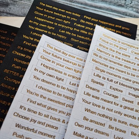 Набор стикеров "Фразы №2", 4 листа А6 (два дизайна в белом и черном цвете)., купить - БлагоЛис