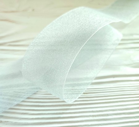Лента полупрозрачная мерцающая 38 мм, цвет зеленый, DIY Ribbon's, цена за 1 ярд ( 90 см ), купить - БлагоЛис