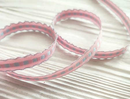 Тесьма с фестончатым краем 10 мм, цвет розовый, DIY Ribbon's, цена за 1 ярд ( 90 см ), купить - БлагоЛис