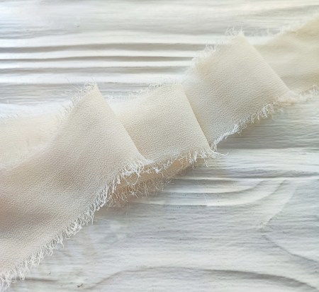 Лента шифоновая 35 мм, цвет бежевый, DIY Ribbon's, цена за 1 ярд ( 90 см ), купить - БлагоЛис