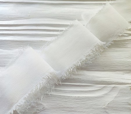 Лента шифоновая 35 мм, цвет белый, DIY Ribbon's, цена за 1 ярд ( 90 см ), купить - БлагоЛис